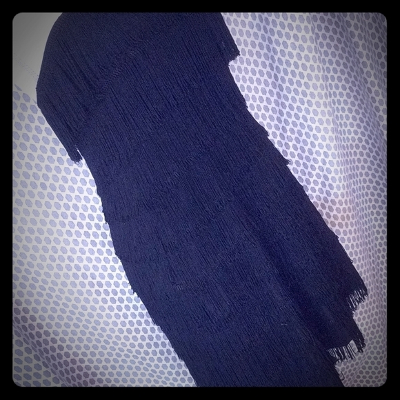 Vintage Express Black fringe dress - Picture 1 of 6